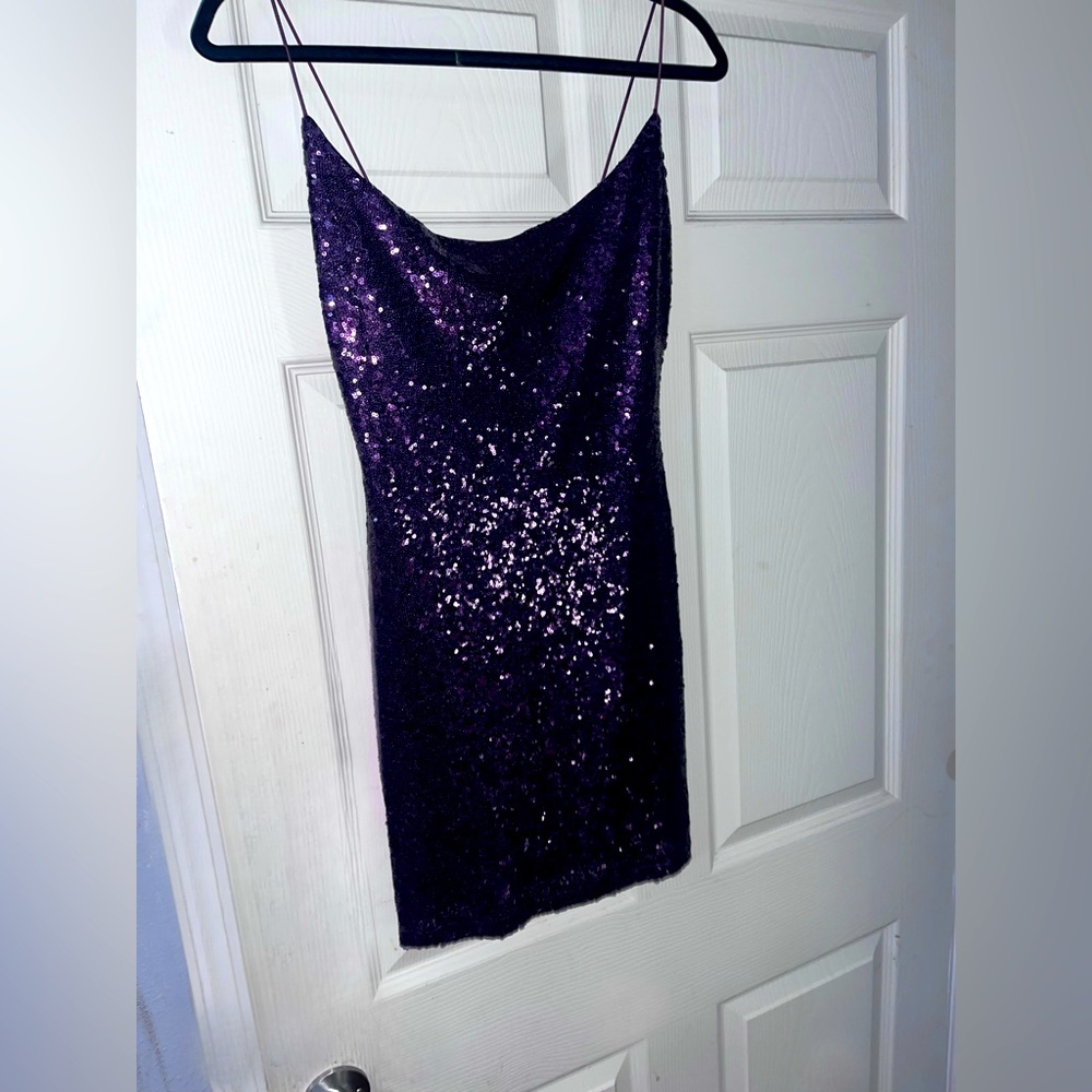 Purple Sequin Dress